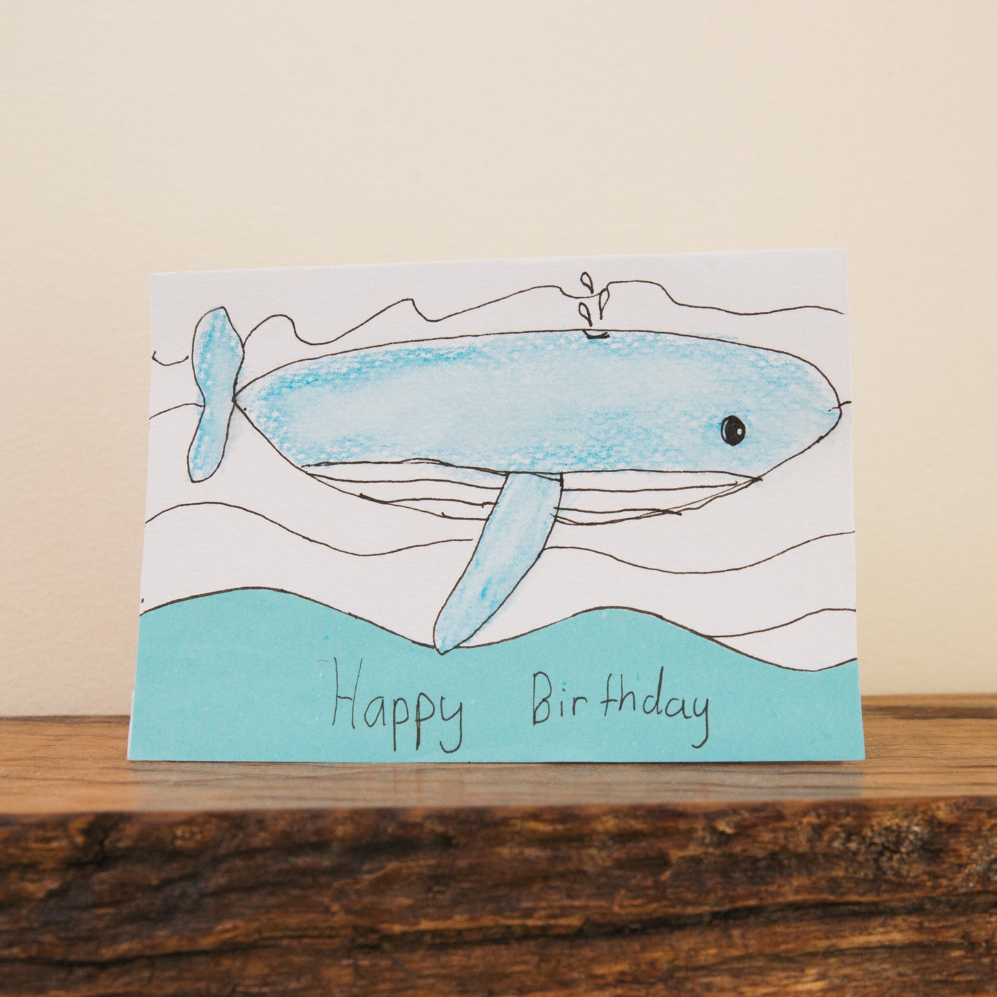 Beautiful Blue Whale card