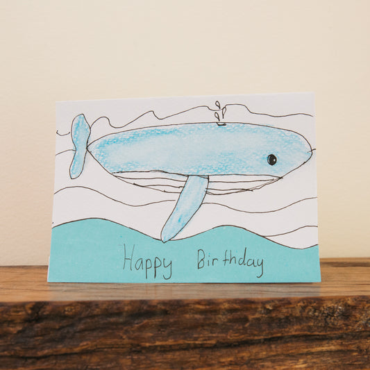 Beautiful Blue Whale card
